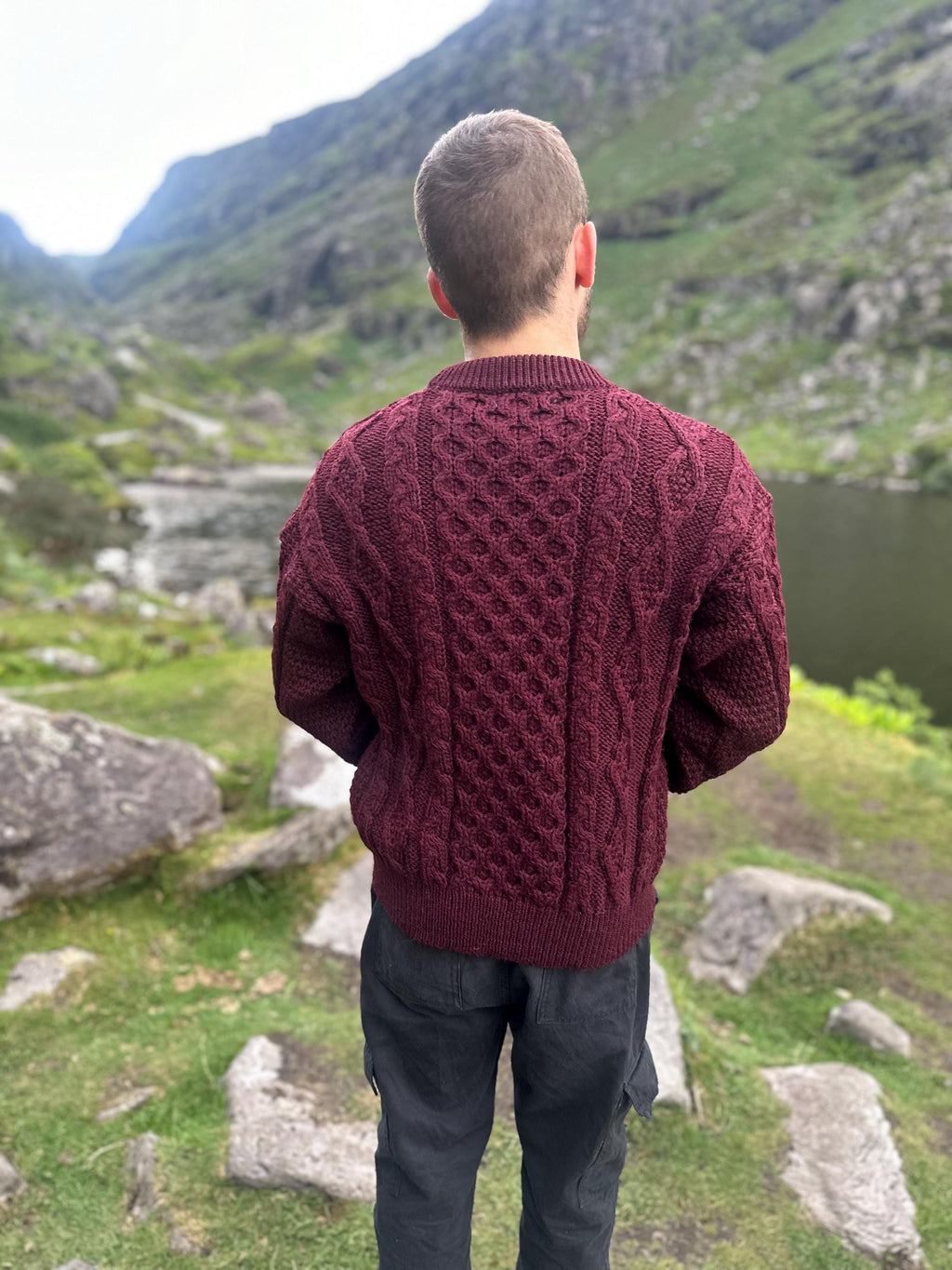 Forrest Burgundy Wool Sweater — view 4