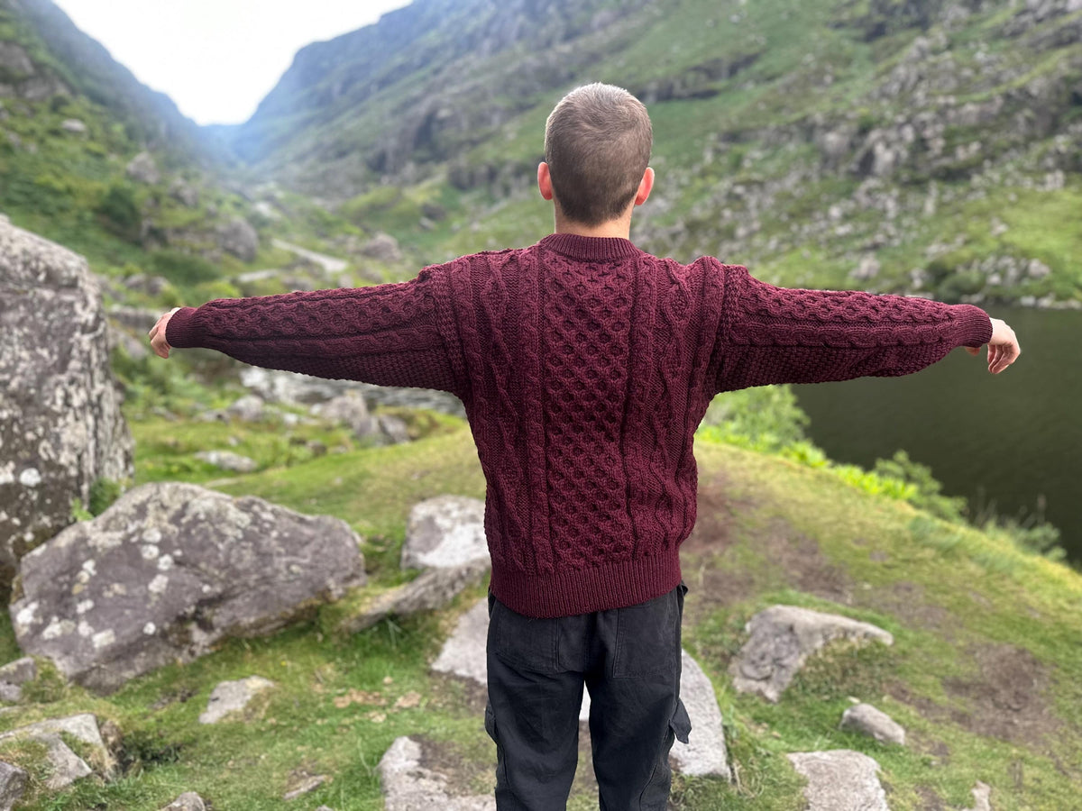 Forrest Burgundy Wool Sweater — view 6