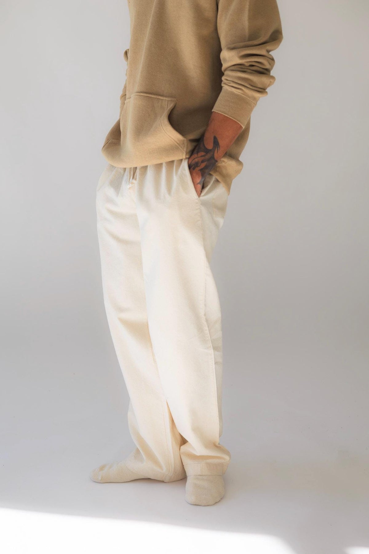 Reese Beige Linen Trousers — view 3
