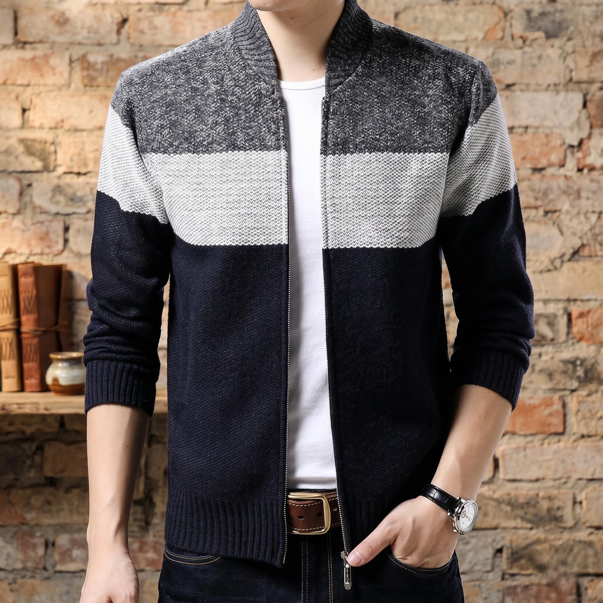 Merritt Burgundy Knit Cardigan — view 3