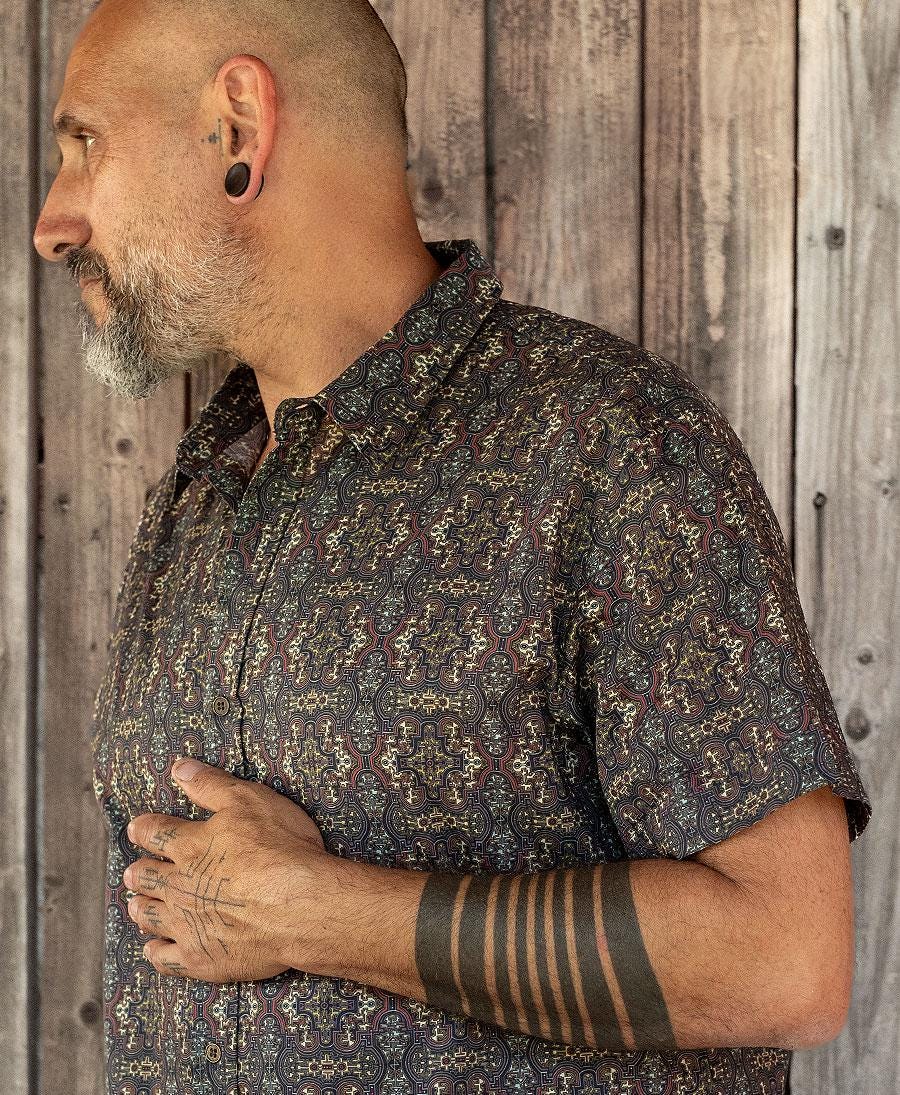 Barrett Black Cotton Button-Down Oxford Shirt — view 5