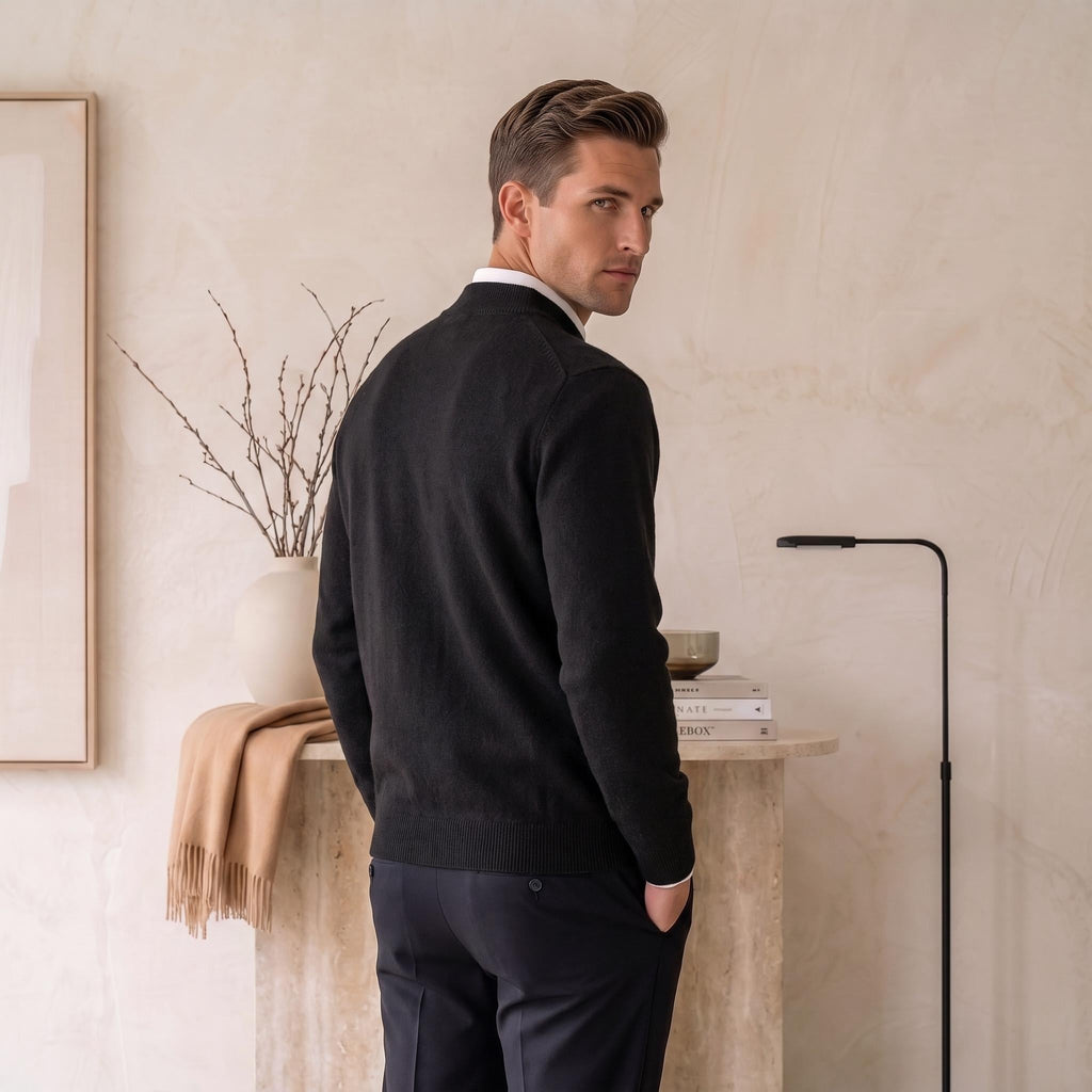 Tucker Olive Wool Sweater — view 3
