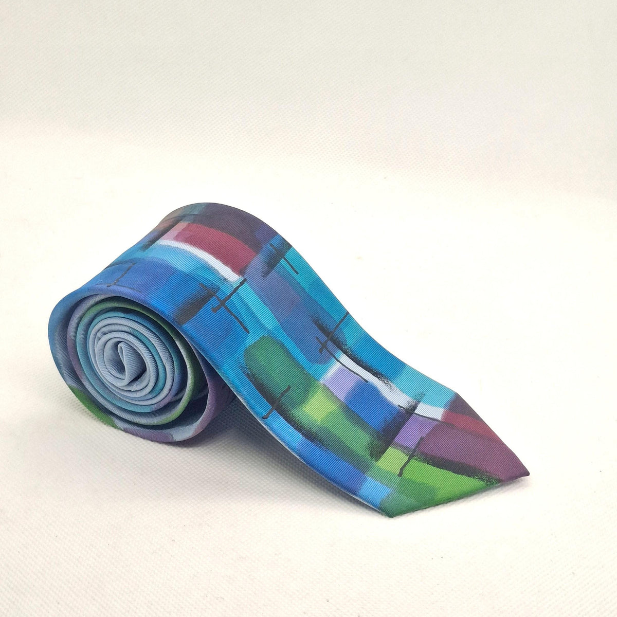 Parker Blue Silk Tie — view 5