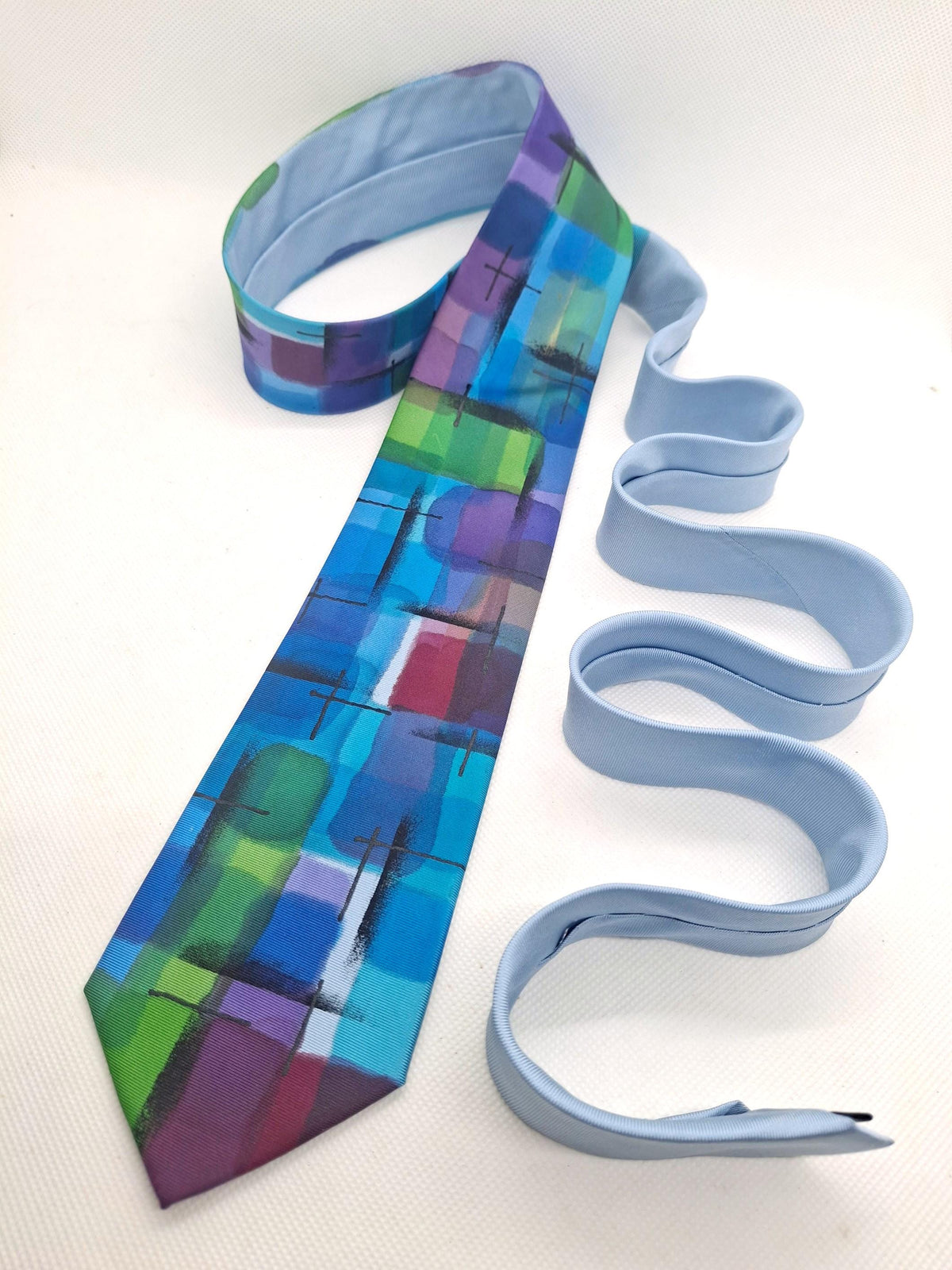Parker Blue Silk Tie — view 2