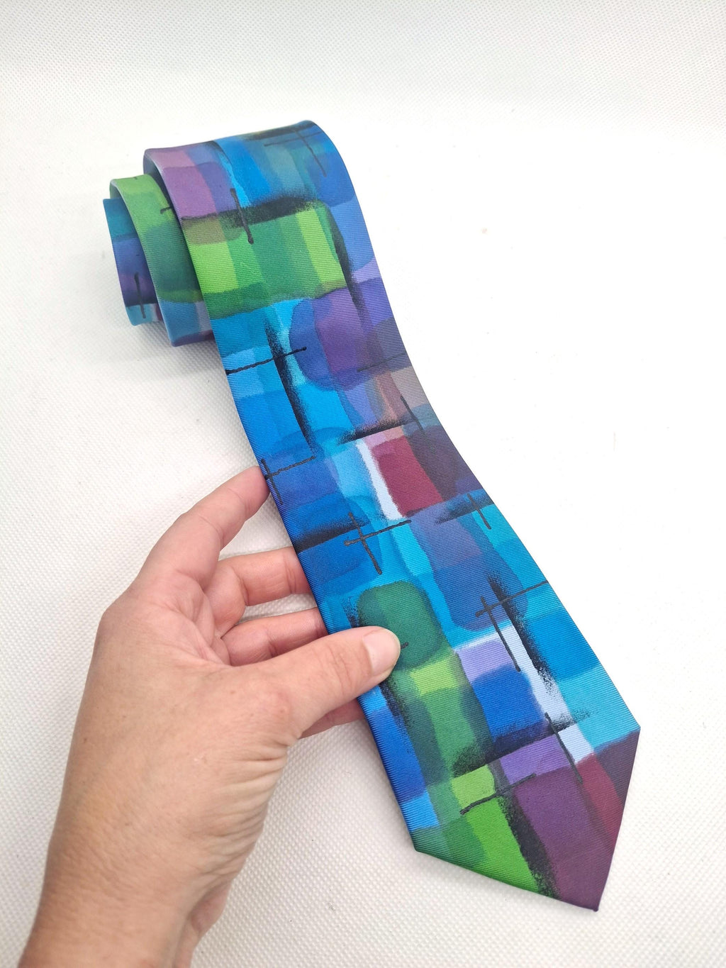 Parker Blue Silk Tie — view 4