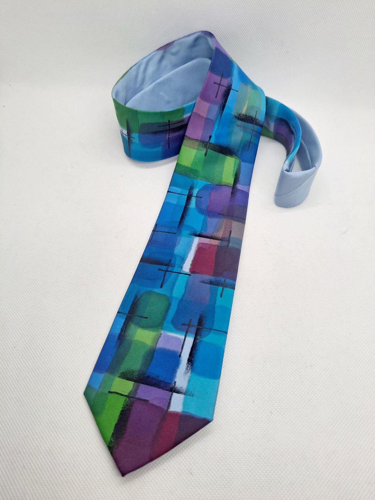 Parker Blue Silk Tie — view 6