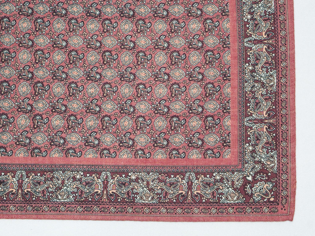 Hunter Red Wool Pocket Square — view 2