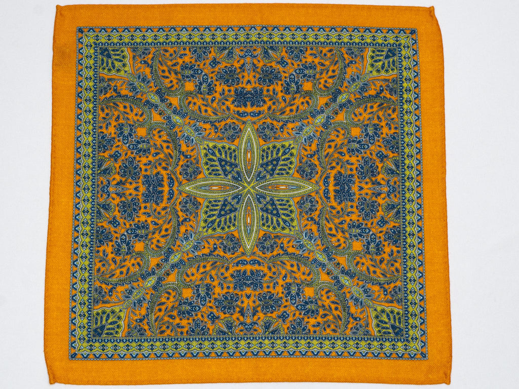 Jameson Paisley Wool Pocket Square — view 3