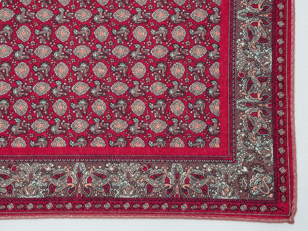 Hunter Red Wool Pocket Square — view 4
