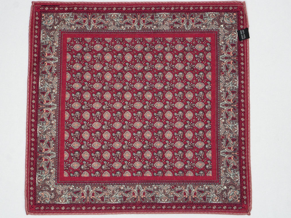 Hunter Red Wool Pocket Square — view 3