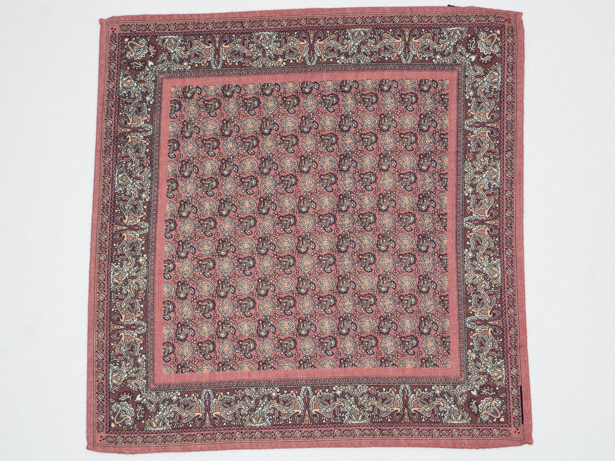 Hunter Red Wool Pocket Square — Fifth Avenue Menswear