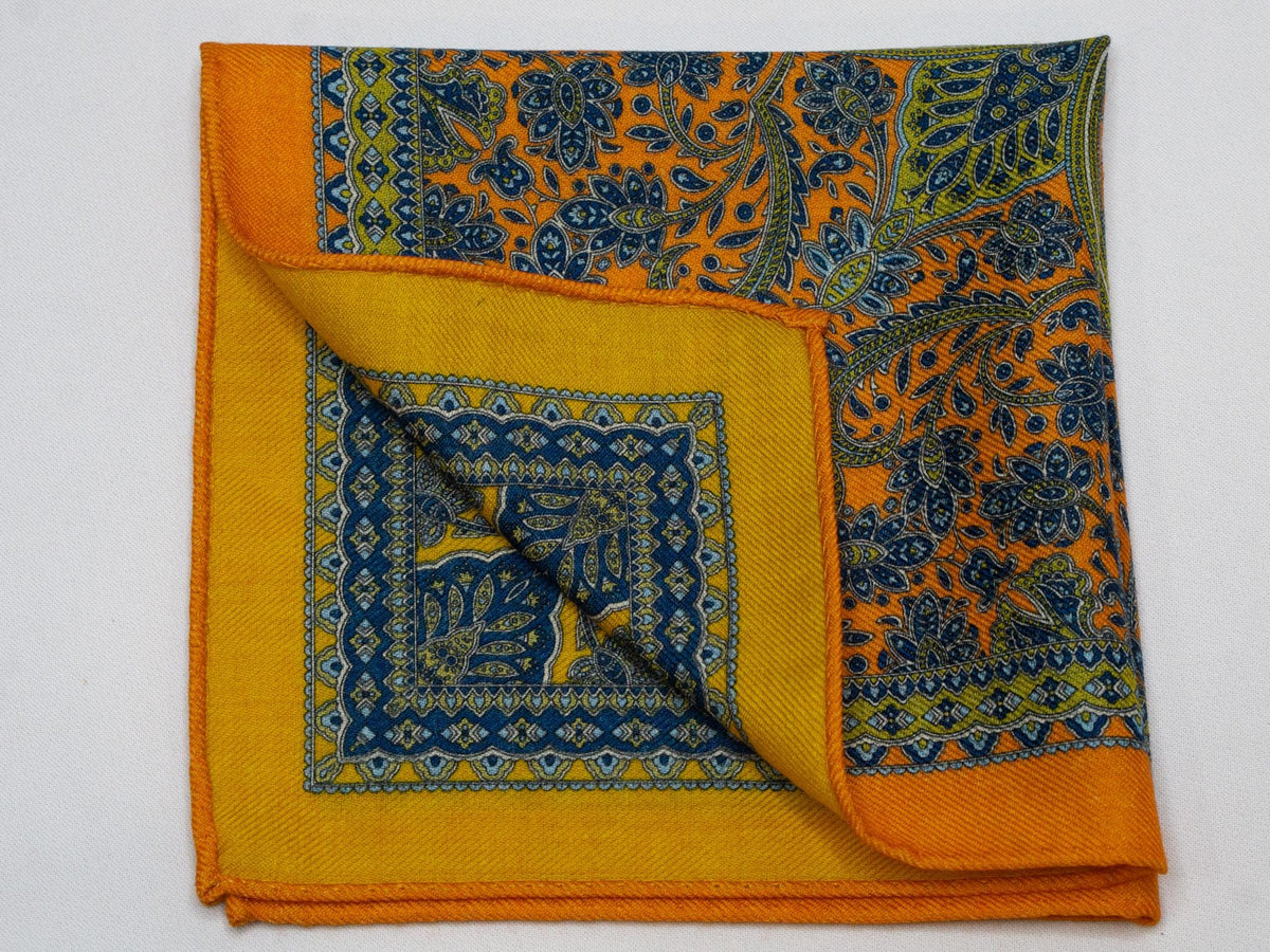 Jameson Paisley Wool Pocket Square — Fifth Avenue Menswear