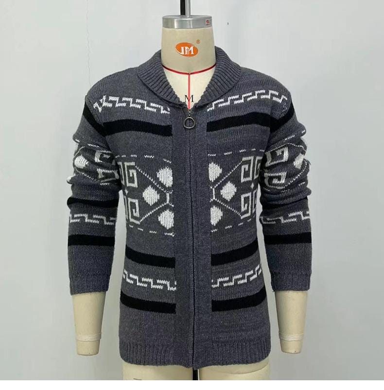 Miles Gray Knit Cardigan — view 4