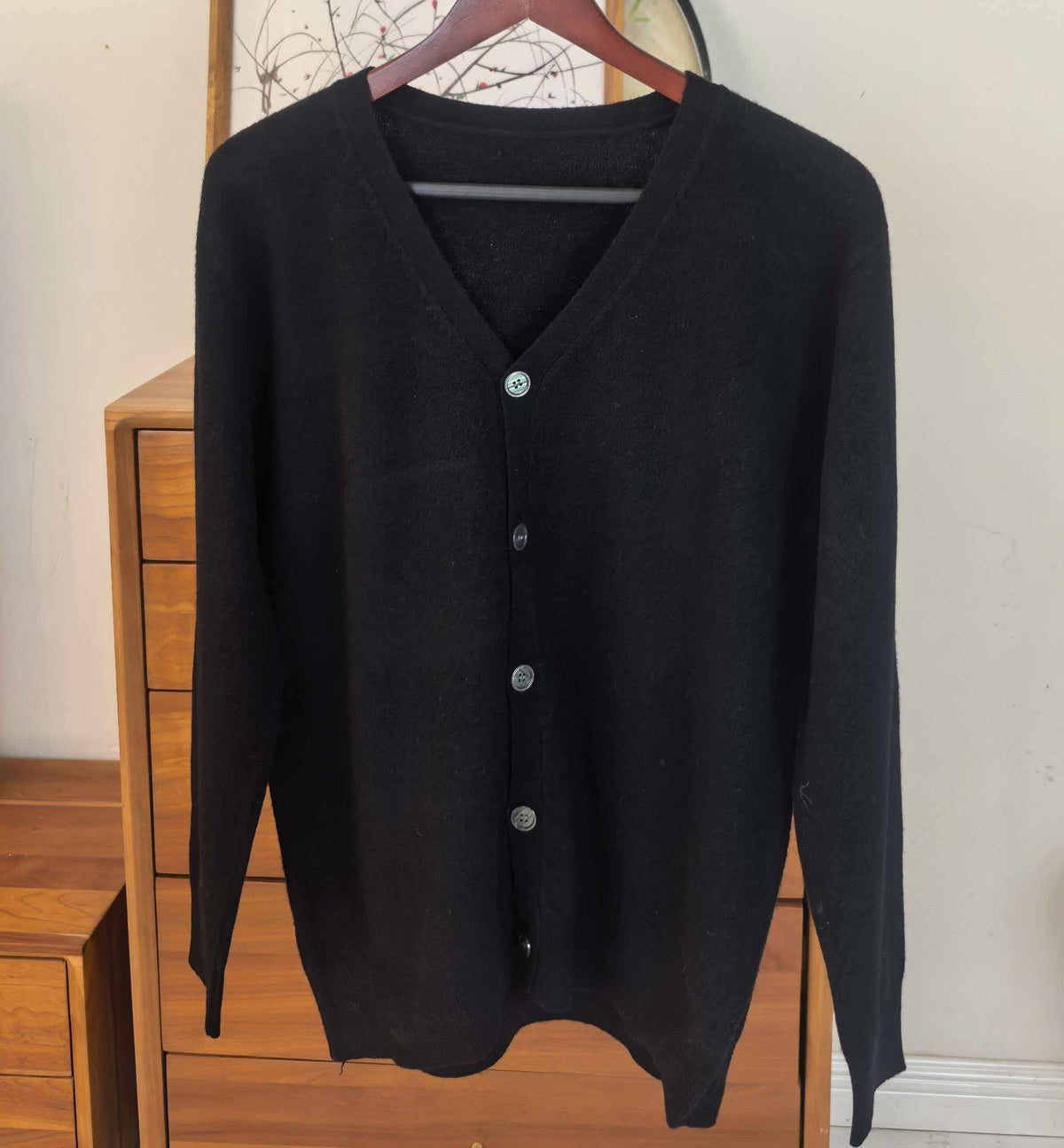 Silas Navy Wool Cardigan — view 5