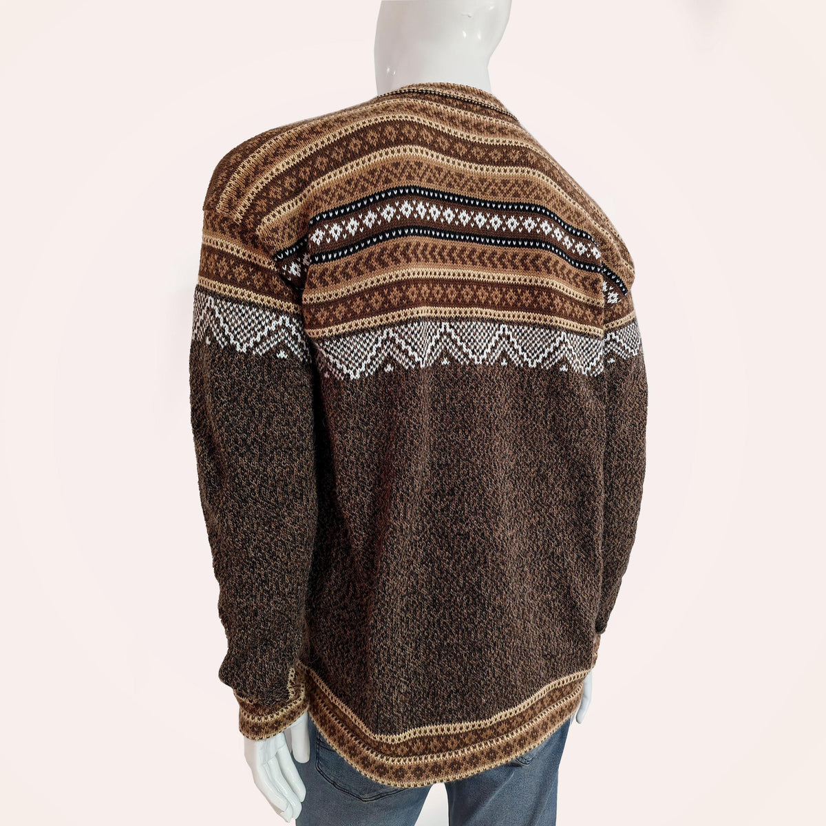 Reese Brown Wool Sweater — view 3
