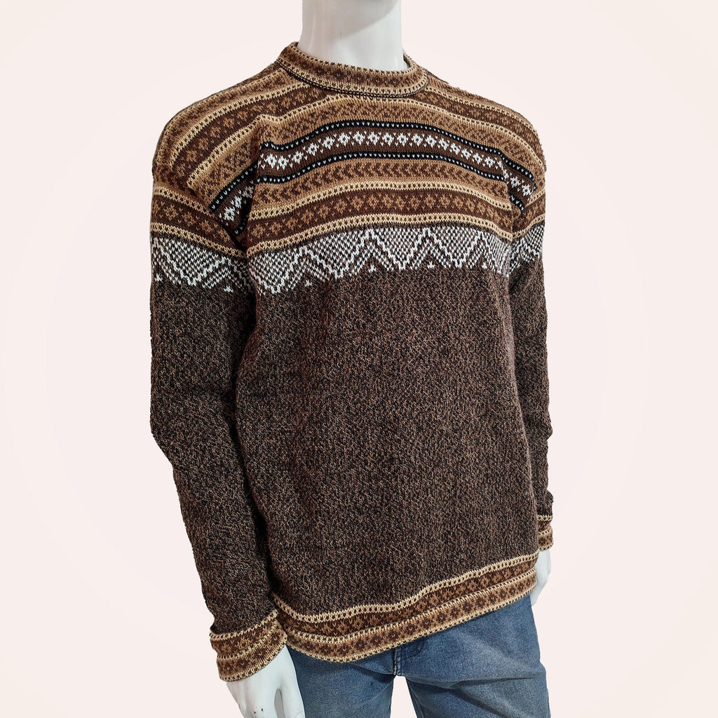 Reese Brown Wool Sweater — view 4