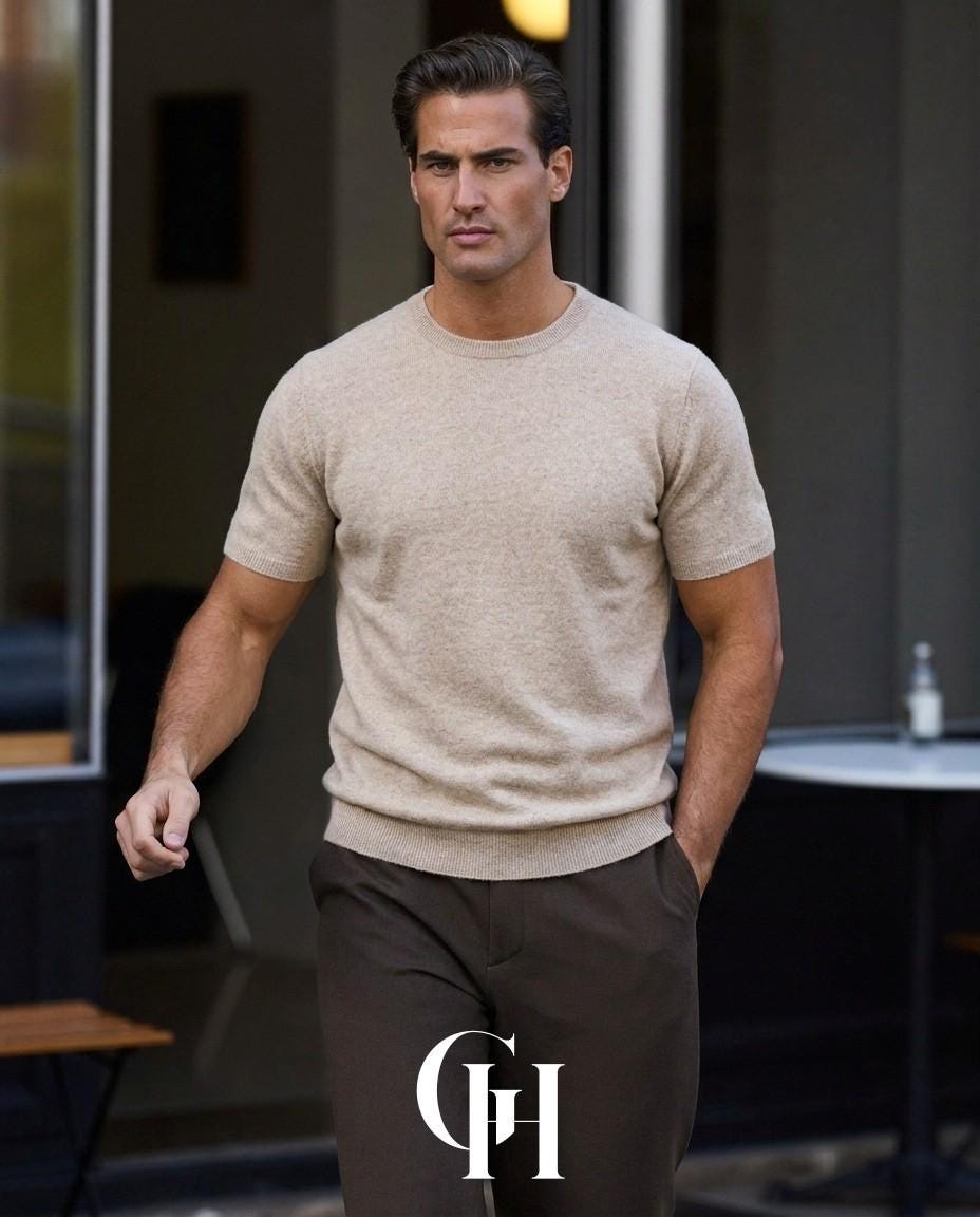 Jasper Beige Wool Sweater — Fifth Avenue Menswear