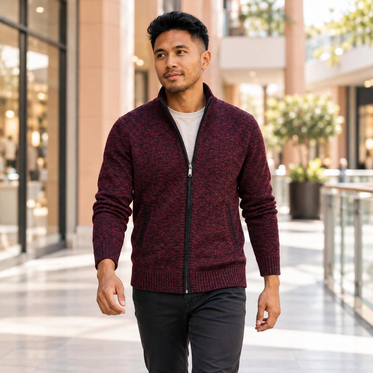 Royce Black Knit Cardigan — view 4